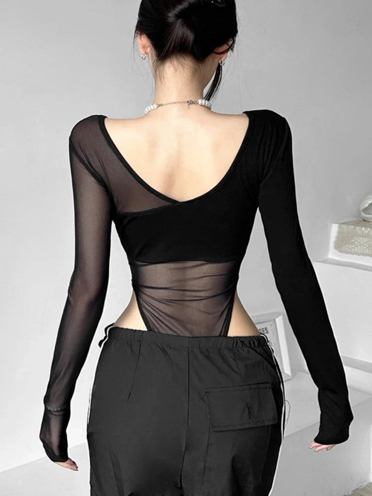 Verleidelijke Zwarte Bodysuit